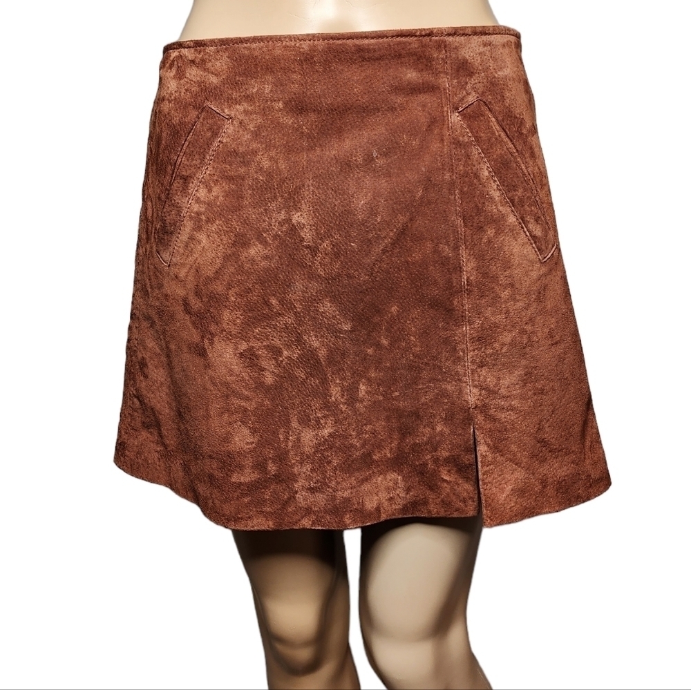 Blank NYC suede leather mini skirt